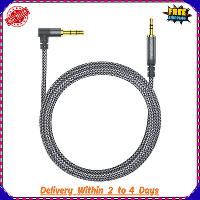 3.5mm to 2.5mm Aux Cable 6.6FT Right Angle for Bose QC35 QC45 JBL