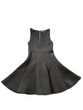MinkPink Fit & Flare Pink Mini Dress V-Neck Short Size Xs Black Cocktail
