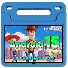 Android 15 Kids Tablet, 2025 Upgraded 10.1 Inch Tablets with Octa-core Proces...