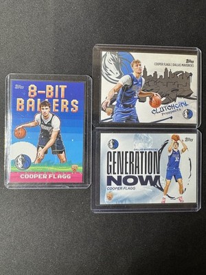 Topps Cooper Flagg Dallas Mavericks Rookie 3 Card Lot  (RC)   