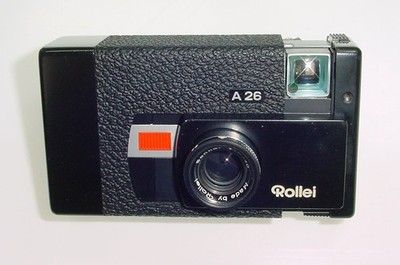 Rollei A 26 analoge Kompaktkamera 126 mit Sonnar 40 mm f/3,5 Objektiv voll funktionsfähig