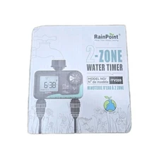 Rainpoint  Water Timer for Garden Hose - 2 Zone Sprinkler  ITV205 Water Saving