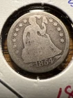 1854 Arrows. Seated Liberty Dime 90%, XF+  Condition, Key Date. Free Shipping.