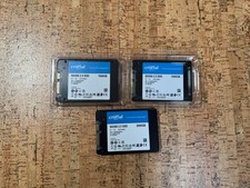 Crucial BX500 SSD Lot 4TB Total 2x 1TB + 1x 2TB SATA 2.5” Never