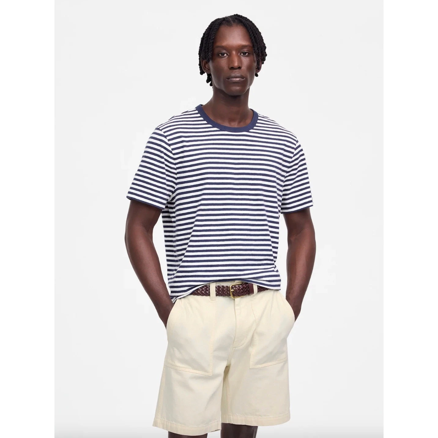 Madewell Patch Pocket Shorts Summer Denim Ecru Wash Light Beige Mens W 28 NWT
