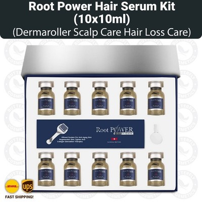 Root Power Haarserum Kit, Dermaroller Kopfhautpflege Haarausfall Pflege...