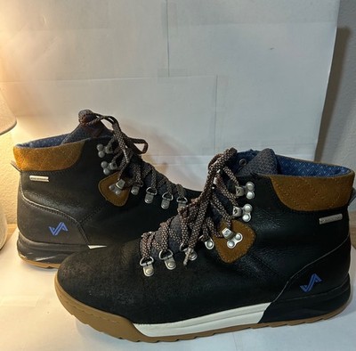 Sz 10.5 Forsake Patch Mid Women's Waterproof Hiking Sneaker Boot Black/Tan read 