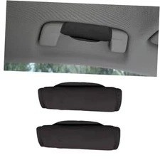 2PCS Car Grab Handle Cover, Soft Plush Car Grip Gloves Auto Inner Door Black