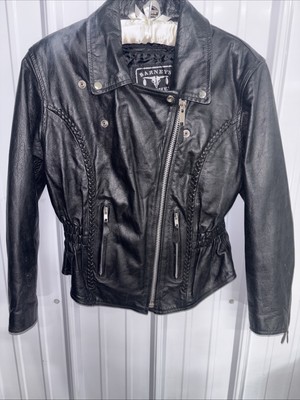 Barney s Leather Biker Jacket Vintage Size XS With Liner