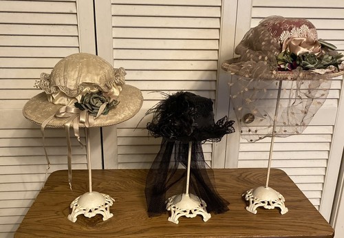 HAT BUNDLE-2 Wayne M Kleski Display Victorian Hats. 1 Elsie Massey Display Hat.