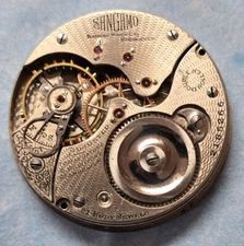 VINTAGE 16 SIZE ILLINOIS 21J SANGAMO GETTY MODEL 5 POCKET WATCH PARTS