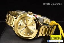 Invicta Womens 32mm WILDFLOWER Japnese Quartz TRIPLE Gold Tone SS Watch