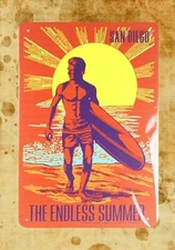  San Diego beach surfing Endless Summer tin metal sign art and decor