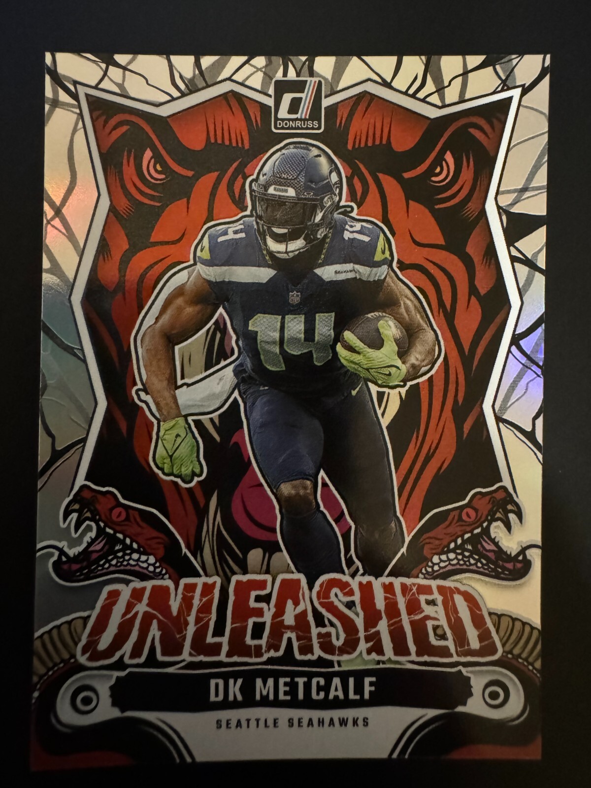 2024 Donruss DK Metcalf Unleashed SSP case hit Seattle Seahawks