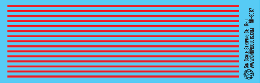 HO Scale - Scale Striping Set 5in Red