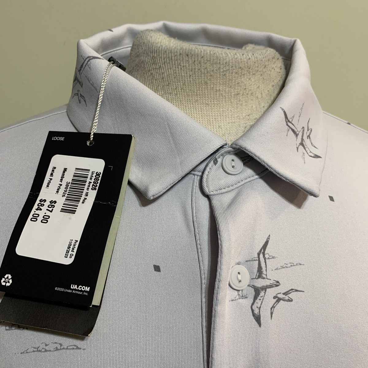 Under Armour Albatross Playoff mens XL grey Golf Polo Shirt NEW NWT