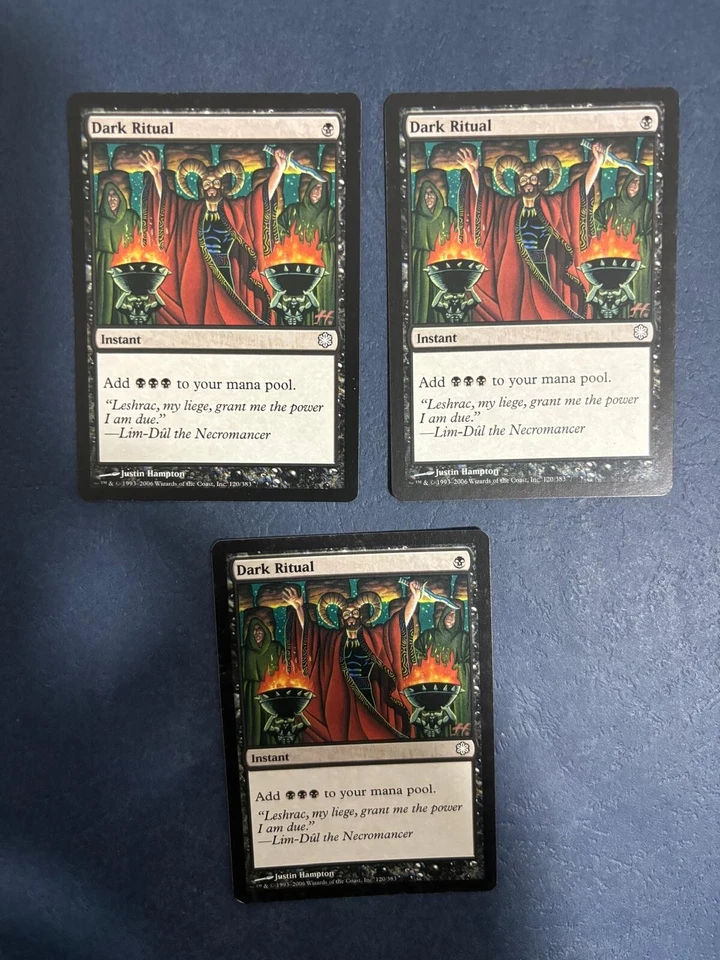 MTG 3X ICE AGE ART DARK RITUAL COLDSNAP ENGLISH MAGIC THE GATHERING BLACK - Image 3 of 4
