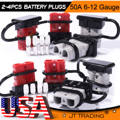 Battery Plug Quick Connect Disconnect Electrical Kit 8-10 Gauge Winch Trailer
