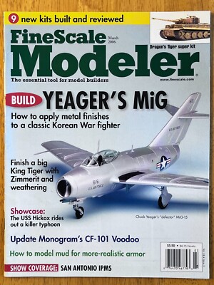 Tamiya King Tiger Tank Model, Revell-Monogram CF-101 Voodoo, Chuck Yeager Mig-15