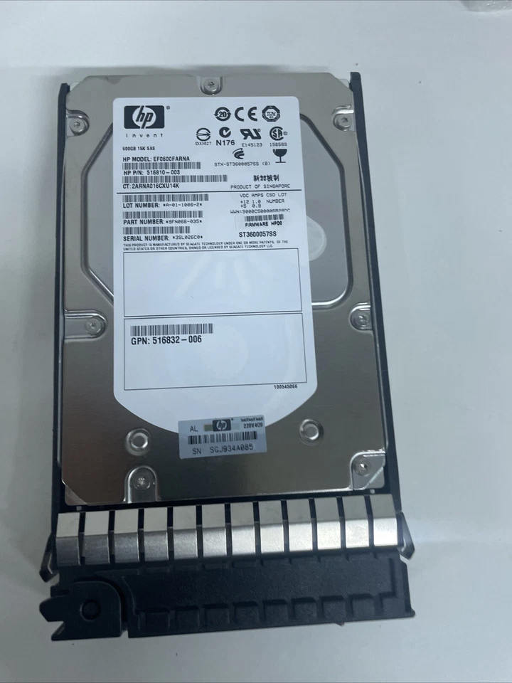 HP - 516828-B21 - HP 600 GB 6G SAS 15K rpm LFF (3,5 pollici) doppia porta Enterp - Immagine 4 di 4