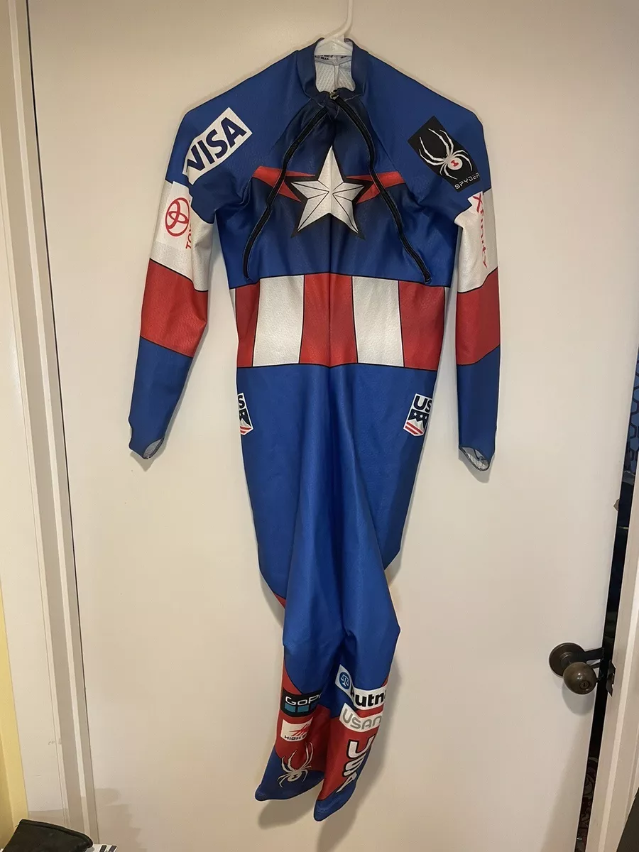 US Ski Team Spyder Captain America downhill speed suit men s large