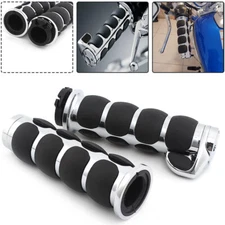 1" Motorcycle Handle Bar Hand Grips for Harley Road King Honda Kawasaki Suzuki