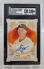 2021 Allen & Ginter Chrome Andrew Vaughn Orange Refractor RC Auto #/25 SGC 10/10