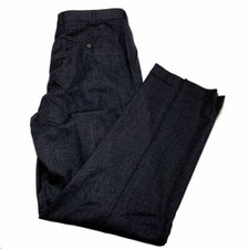 Brooks Brothers Vitale Barberis Canonico Wool Dress Pants 35W Gray Cuff Men 249