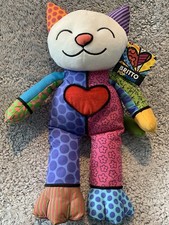 Britto Popplush Coco The Kitty For Enesco With Heart On Tummy 16 Inch Super Rare