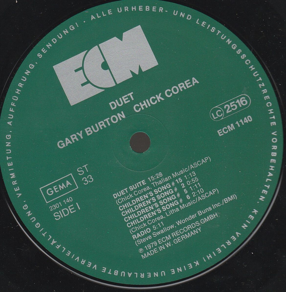 GARY BURTON - CHICK COREA Duet Germany LP 1979 - Jazz | eBay
