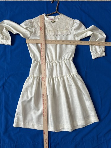 VTG ILGWU Girl Dress Ivory Ribbons & Lace Collection Union Made USA Sz 7 Easter - Picture 10 of 10