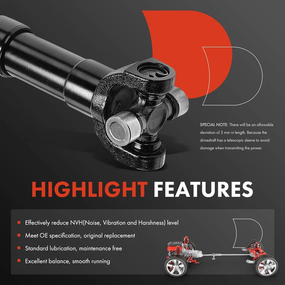 Conjunto de eje de transmisión A-Premium lado delantero para Ford F-350 F350 89-94 Foto 4 de 4