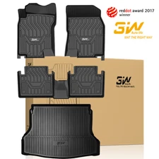 3W Floor Mats & Cargo Liner for Nissan Rogue 2014-20- All Weather TPE Protection