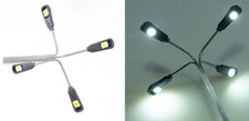 PALO LUCE A 4 BRACCI - ALTEZZA 14CM BIANCO - ALTEZZA 11 CM BIANCO CALDO