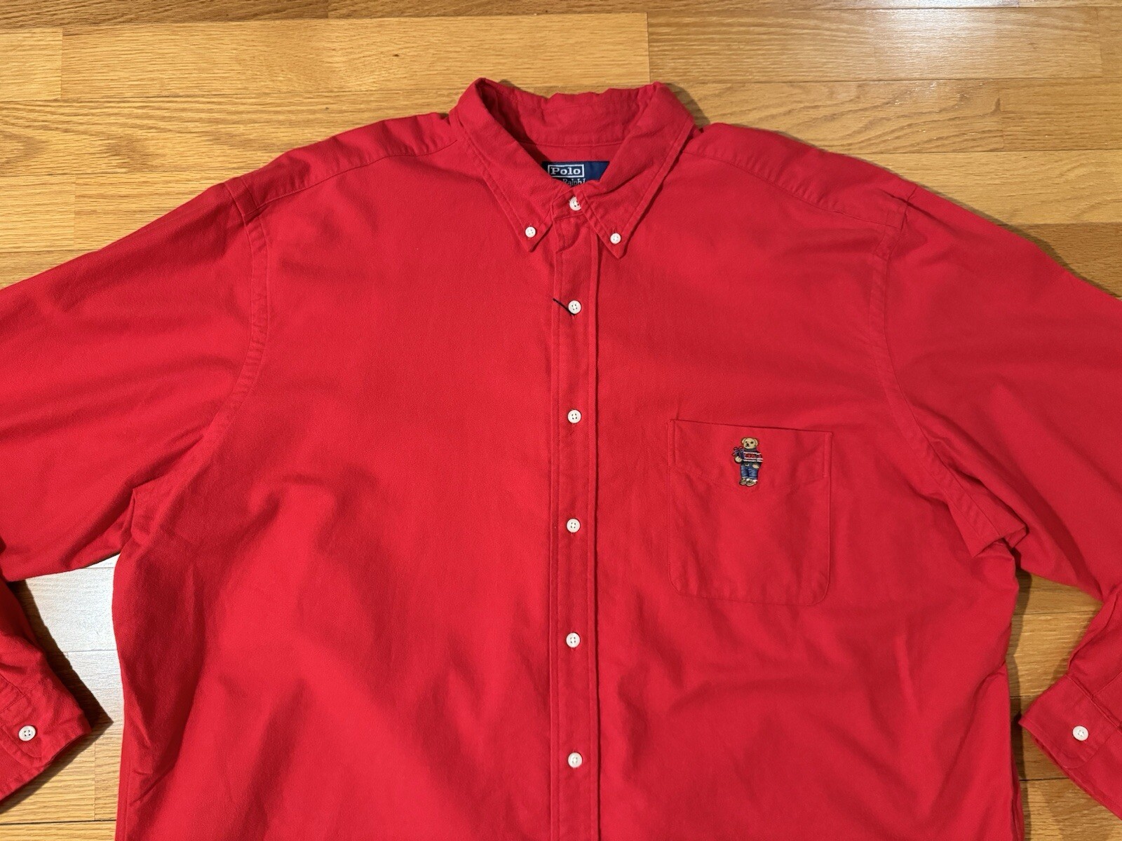 New XXL Polo Ralph Lauren Bear Cotton Flannel Holiday Christmas Tall Shirt Men image 2