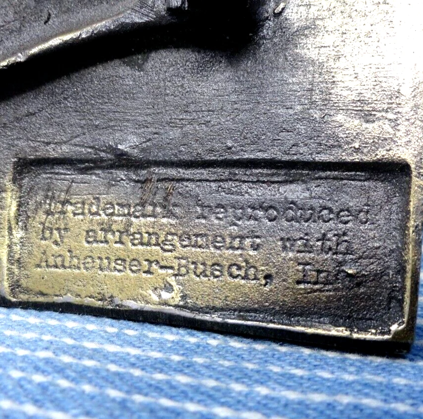 正品百威啤酒 12 盎司啤酒标签促销皮带扣 复古 70 年代 .TYC580 — 第 4/4 张图片