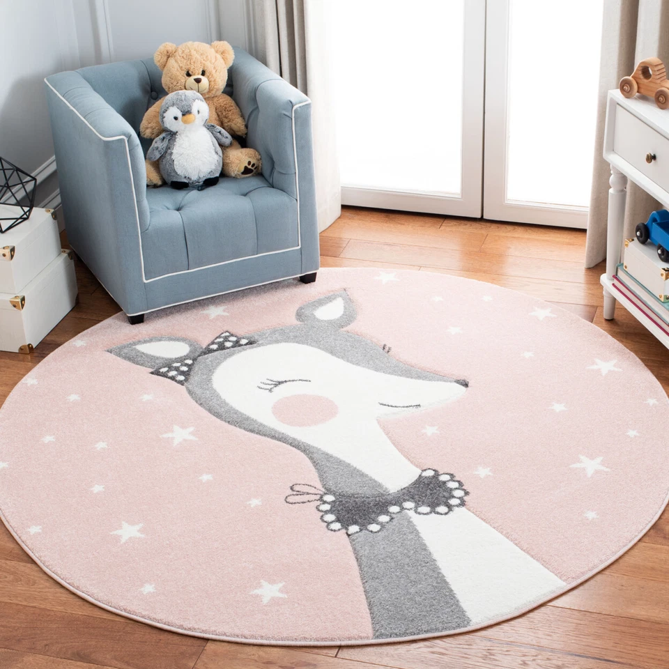 SAFAVIEH Carousel Kids Collection CRK191P Pink/Ivory Rug - Image 2 of 4