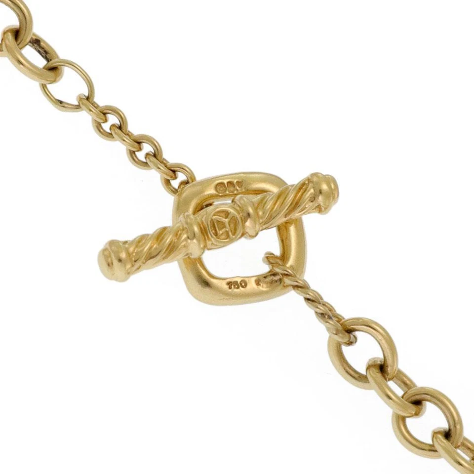 Collar David Yurman Perlas Madison Oro Amarillo 18k Doble Cadena Foto 3 de 4