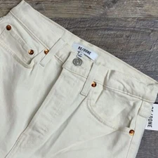 RE/DONE 90s High Rise Ankle Crop Vintage White Size 25 NEW Wrong Tag