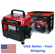 Portable Gasoline generator RV Home Camping 900 surge watts, NIKATTO USA STOCK