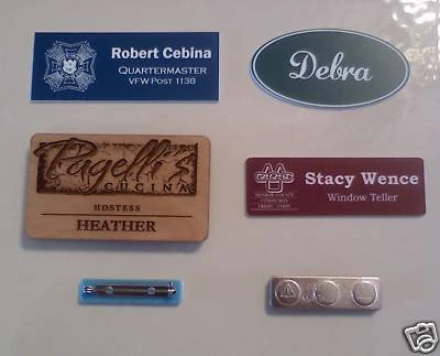 ULEKSTORE Custom Engraved Name Badges - Name Tags - FREE SHIPPING