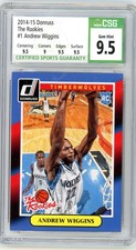 2014-15 (14/15) Donruss The Rookies Andrew Wiggins Rookie RC #1 Graded CSG 9.5