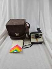 Vintage Polaroid SX-70 OneStep White Rainbow Stripe Land Instant Camera