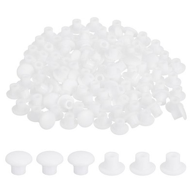 250Pcs Plastic Hole Plugs, White 5/16''x1/4'' Hole Cover for Holes(5mm)