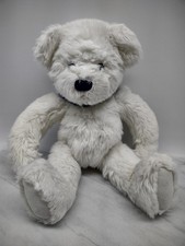 Vtg Dakin Teddy Bear White Plush 16 inch Lovey Stuffed Animal Nick  Nora 25443
