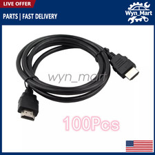 Lot Of Black 100 Count HDMI Cable High Speed 5ft Brand New Never Used Bulk