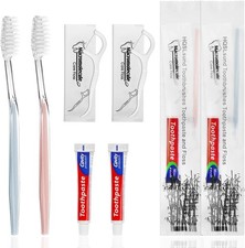 50 Pack Disposable Toothbrushes with Toothpaste Floss Individually Wrapped, 2...
