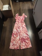 New Pink Justice Jumpsuit W Belt Size L 10/12