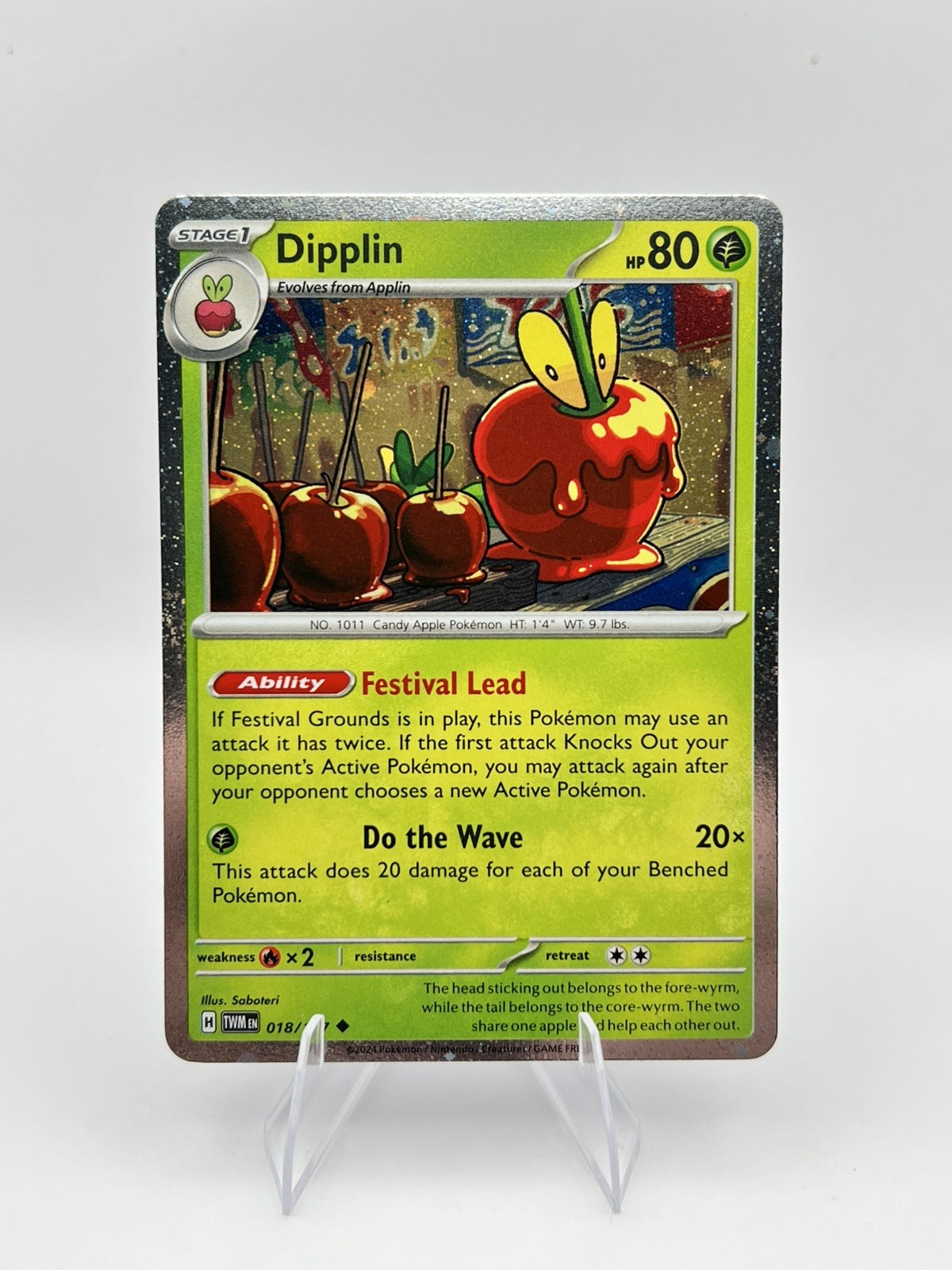 Dipplin 18/167 Cosmos Holo NM Scarlet & Violet (Twilight Masquerade) Pokémon