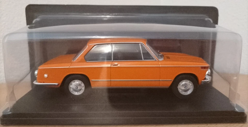 BMW 2002 tii, 1971, HACHETTE/LEO-MODELS, 1:24, ORANGE, OVP, UNGEÖFFNET, NEU. - Bild 2 von 4